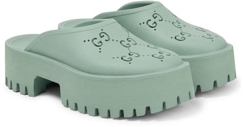 green gucci clogs